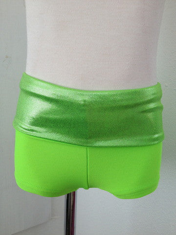 Details Signature Tie Shorts: Lime
