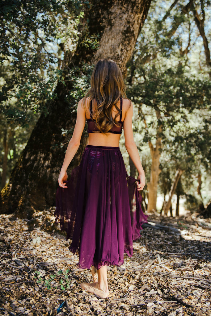 Details Plum Butterfly Skirt