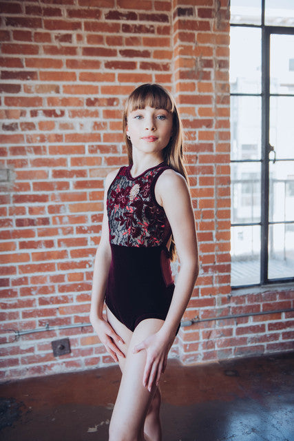 Details Gothic Leotard - Burgundy