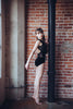 Details Gothic Leotard - Black