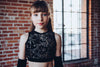 Details Gothic Crop Top - black