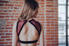 Details Gothic Crop Top - burgundy
