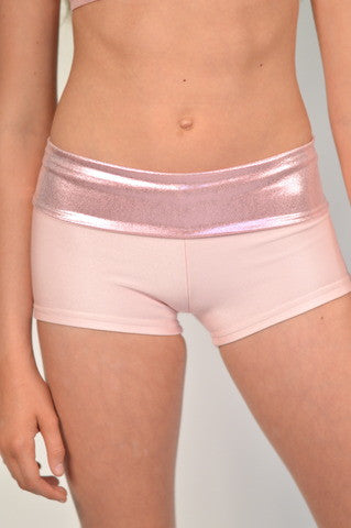 Details Signature Tie Shorts: Baby Pink